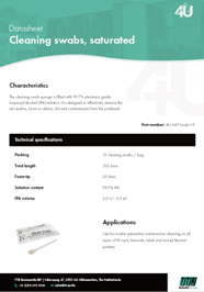 Datasheet Cleaning swabs: 4U-SAT Swab-15